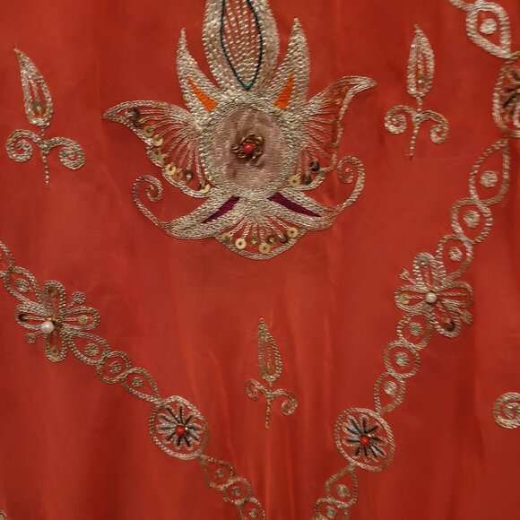 Pashak Rajputi Lehenga (Long Skirt) & Kurti (Top) -Hand Beaded- Ethnic- Stitched - Picture 8 of 12